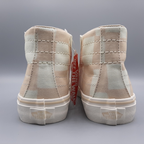 NEW Vans Sk8-Hi Top 138 Decon Big Check Macadamia Checkerboard Women's Size 5.5 - Picture 6 of 11